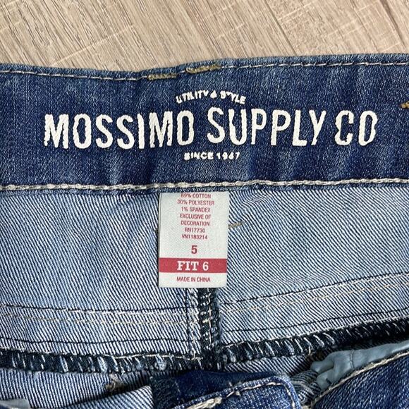 Mossimo Medium Wash Boho Embroidered Cutoff Denim Shorts Women’s/Junior Size 5 - Picture 2 of 8